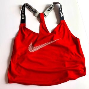 Bright red Nike crop tank
